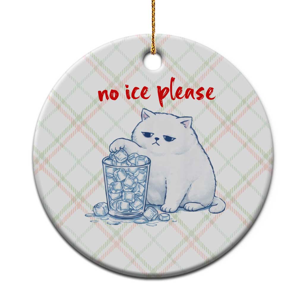 Abolish Ice Protest Ceramic Ornament Subtle FDT Cat Meme No Ice Please TS10 1pc Christmas Plaid Print Your Wear