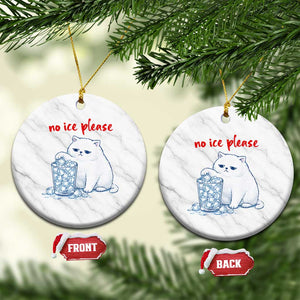 Abolish Ice Protest Ceramic Ornament Subtle FDT Cat Meme No Ice Please TS10 1pc White Marble Print Your Wear