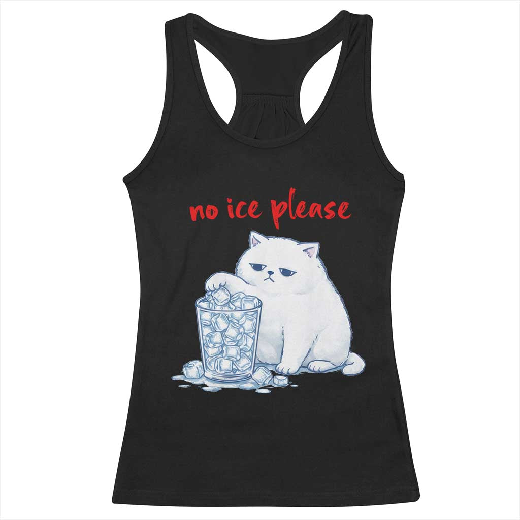 Abolish Ice Protest Racerback Tank Top Subtle FDT Cat Meme No Ice Please TS10 Black Print Your Wear