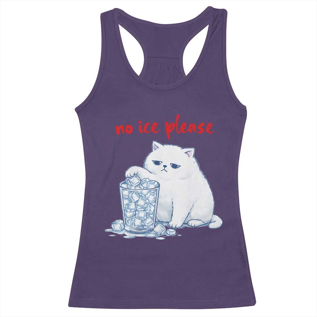 Abolish Ice Protest Racerback Tank Top Subtle FDT Cat Meme No Ice Please TS10 Purple Print Your Wear