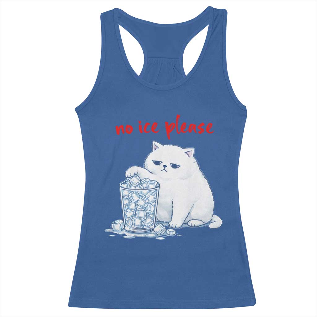 Abolish Ice Protest Racerback Tank Top Subtle FDT Cat Meme No Ice Please TS10 Royal Blue Print Your Wear