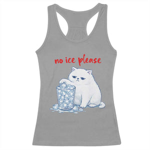 Abolish Ice Protest Racerback Tank Top Subtle FDT Cat Meme No Ice Please TS10 Sport Gray Print Your Wear