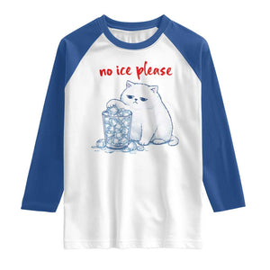 Abolish Ice Protest Raglan Shirt Subtle FDT Cat Meme No Ice Please TS10 White Royal Print Your Wear