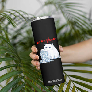 Abolish Ice Protest Skinny Tumbler Subtle FDT Cat Meme No Ice Please TS10 Print Your Wear