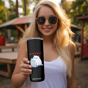 Abolish Ice Protest Skinny Tumbler Subtle FDT Cat Meme No Ice Please TS10 Print Your Wear