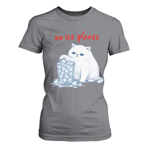 Abolish Ice Protest T Shirt For Women Subtle FDT Cat Meme No Ice Please TS10 Charcoal Print Your Wear
