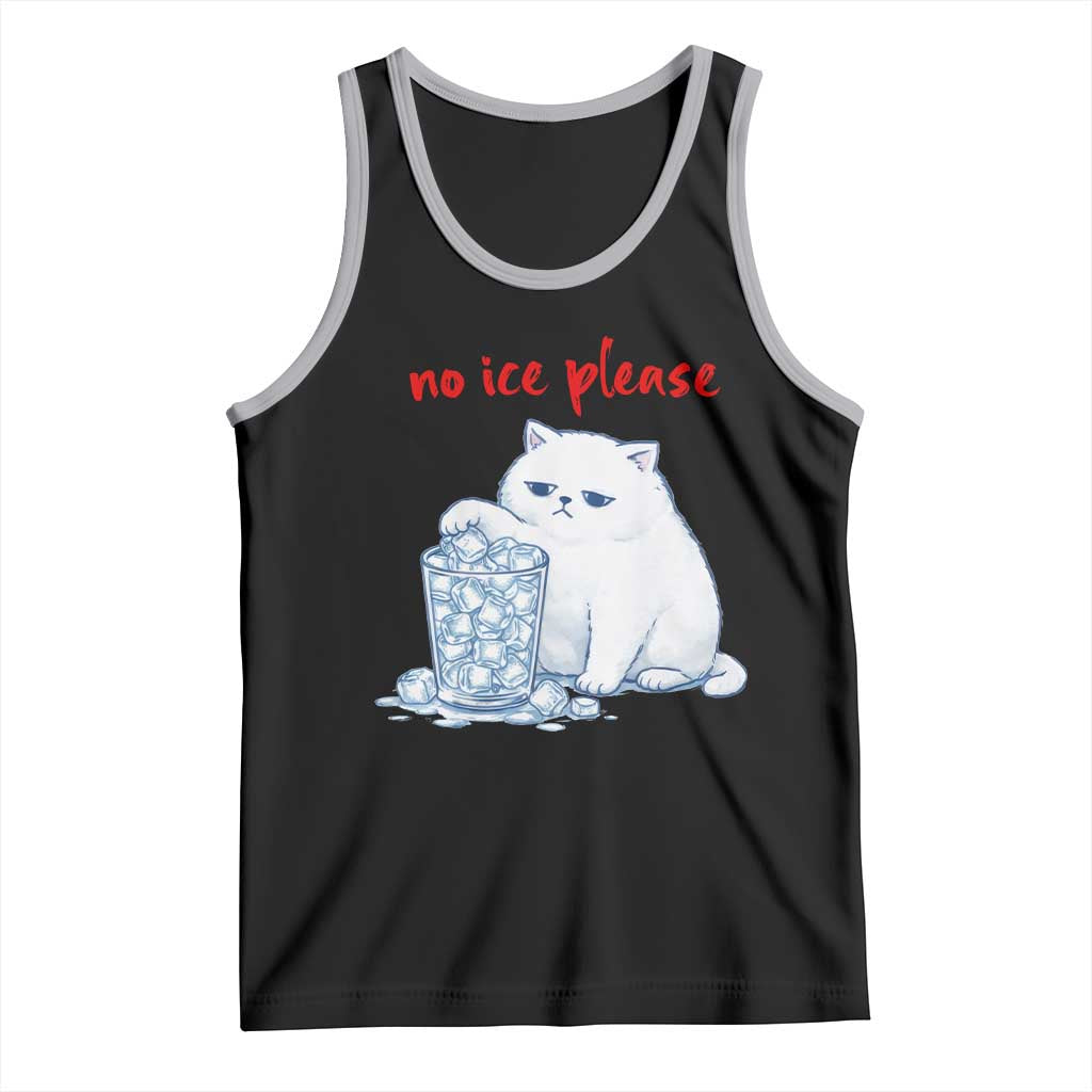 Abolish Ice Protest Tank Top Subtle FDT Cat Meme No Ice Please TS10 Black Athletic Heather Print Your Wear