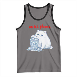 Abolish Ice Protest Tank Top Subtle FDT Cat Meme No Ice Please TS10 Deep Heather Black Print Your Wear