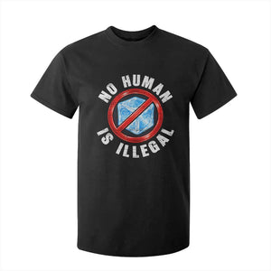 Abolish Ice No Human is Illegal T Shirt For Kid Retro Protest Subtle FDT TS10 Black Print Your Wear