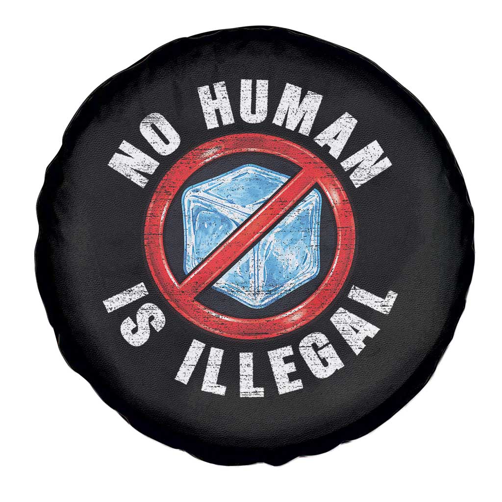 Abolish Ice No Human is Illegal Spare Tire Cover Retro Protest Subtle FDT TS10 Print Your Wear