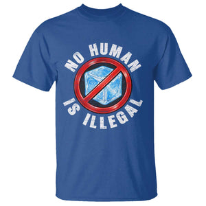 Abolish Ice No Human is Illegal T Shirt Retro Protest Subtle FDT TS10 Royal Blue Print Your Wear