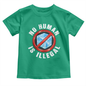 Abolish Ice No Human is Illegal Toddler T Shirt Retro Protest Subtle FDT TS10 Irish Green Print Your Wear