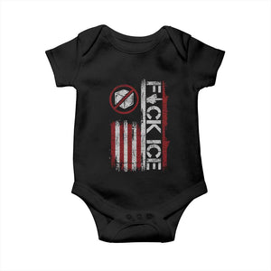Fck Ice Baby Onesie Retro US Flag Subtle FDT Protest TS10 Black Print Your Wear