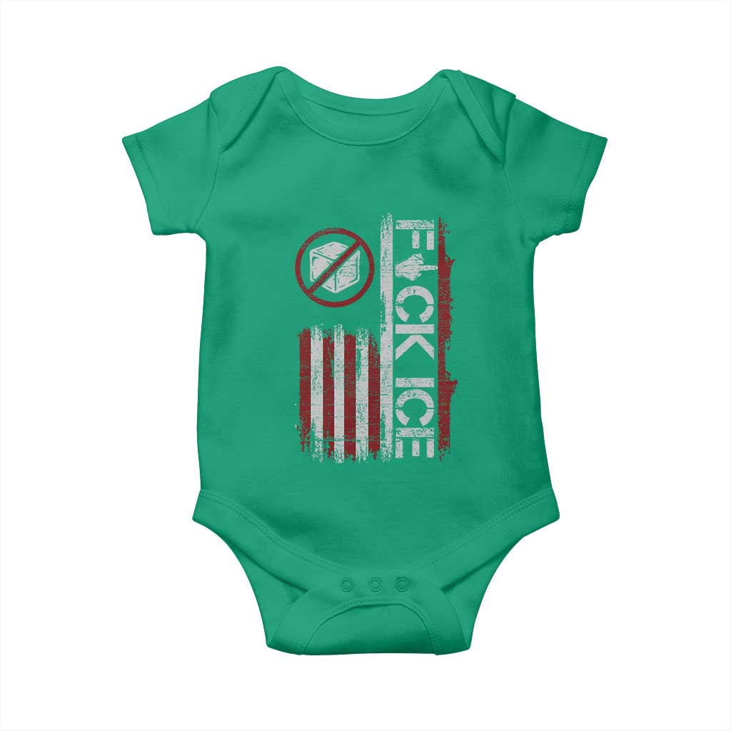 Fck Ice Baby Onesie Retro US Flag Subtle FDT Protest TS10 Irish Green Print Your Wear