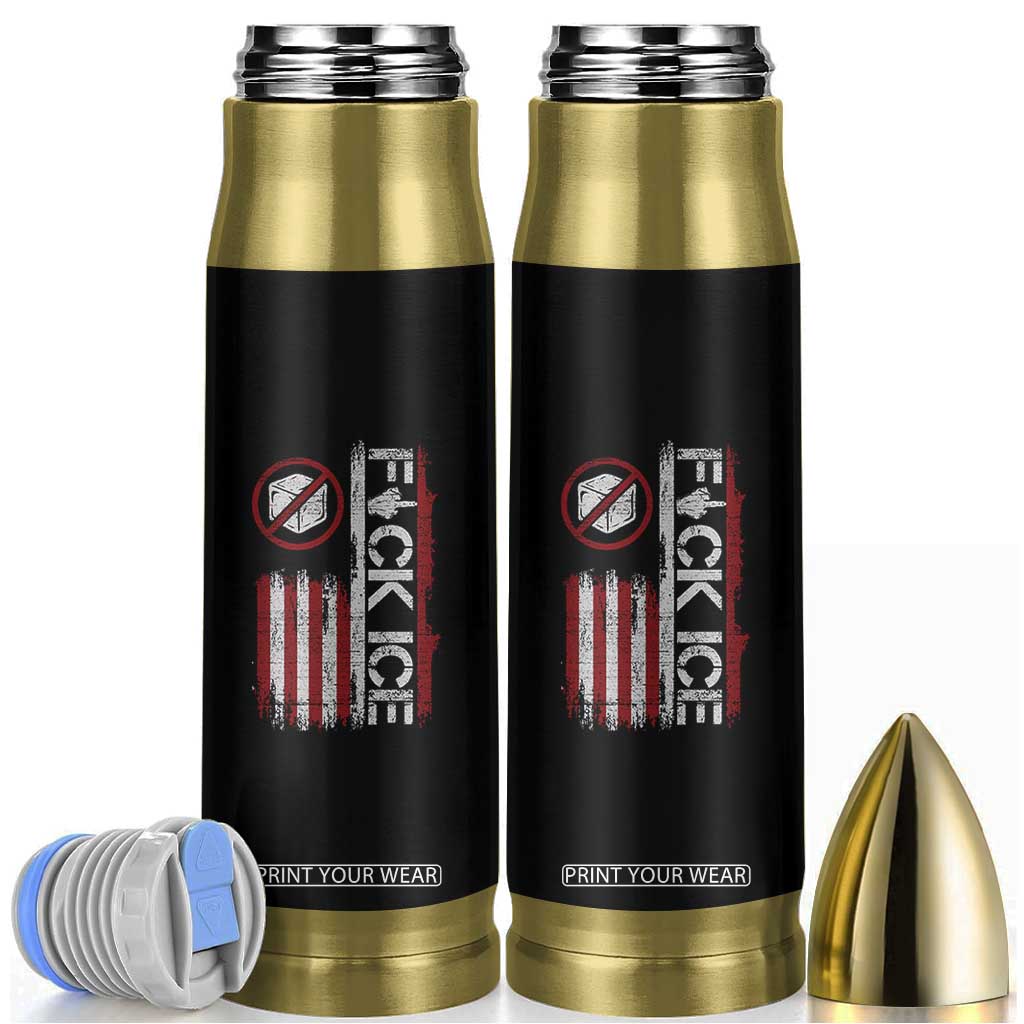 Fck Ice Bullet Tumbler Retro US Flag Subtle FDT Protest TS10 Black Print Your Wear