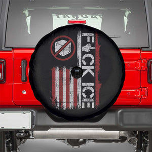 Fck Ice Spare Tire Cover Retro US Flag Subtle FDT Protest TS10 Black Print Your Wear