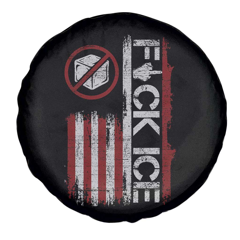 Fck Ice Spare Tire Cover Retro US Flag Subtle FDT Protest TS10 Print Your Wear