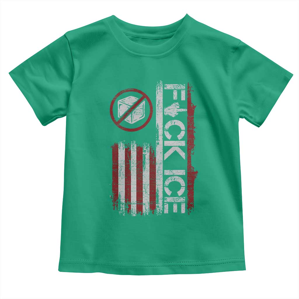 Fck Ice Toddler T Shirt Retro US Flag Subtle FDT Protest TS10 Irish Green Print Your Wear