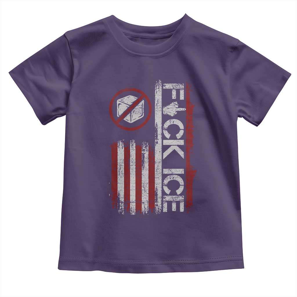 Fck Ice Toddler T Shirt Retro US Flag Subtle FDT Protest TS10 Purple Print Your Wear