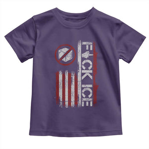 Fck Ice Toddler T Shirt Retro US Flag Subtle FDT Protest TS10 Purple Print Your Wear