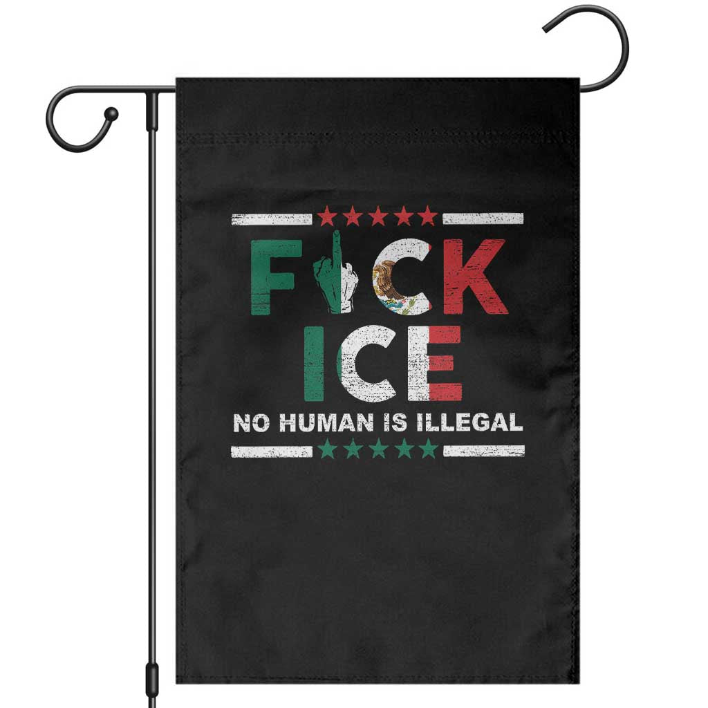 Fck Ice Garden Flag Mexico Flag Mexican Immigrant Anti Immigration Enforcement TS10 Black Print Your Wear