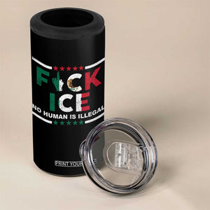 Fck Ice 4 in 1 Can Cooler Tumbler Mexico Flag Mexican Immigrant Anti Immigration Enforcement TS10 Print Your Wear