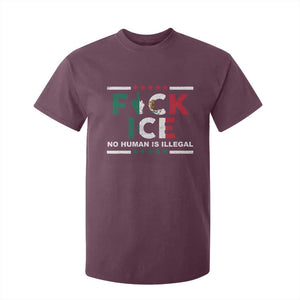 Fck Ice T Shirt For Kid Mexico Flag Mexican Immigrant Anti Immigration Enforcement TS10 Maroon Print Your Wear