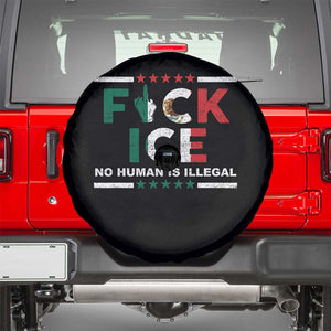 Fck Ice Spare Tire Cover Mexico Flag Mexican Immigrant Anti Immigration Enforcement TS10 Black Print Your Wear