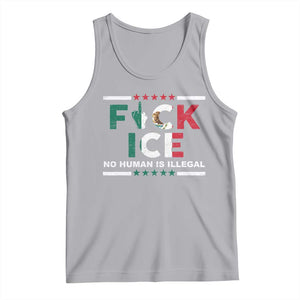 Fck Ice Tank Top Mexico Flag Mexican Immigrant Anti Immigration Enforcement TS10 Athletic Heather Print Your Wear