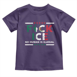 Fck Ice Toddler T Shirt Mexico Flag Mexican Immigrant Anti Immigration Enforcement TS10 Purple Print Your Wear