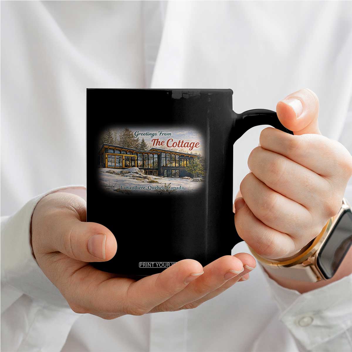 Coming To The Cottage Coffee Mug Retro LGBT Romance Hockey Fan TS10 Print Your Wear