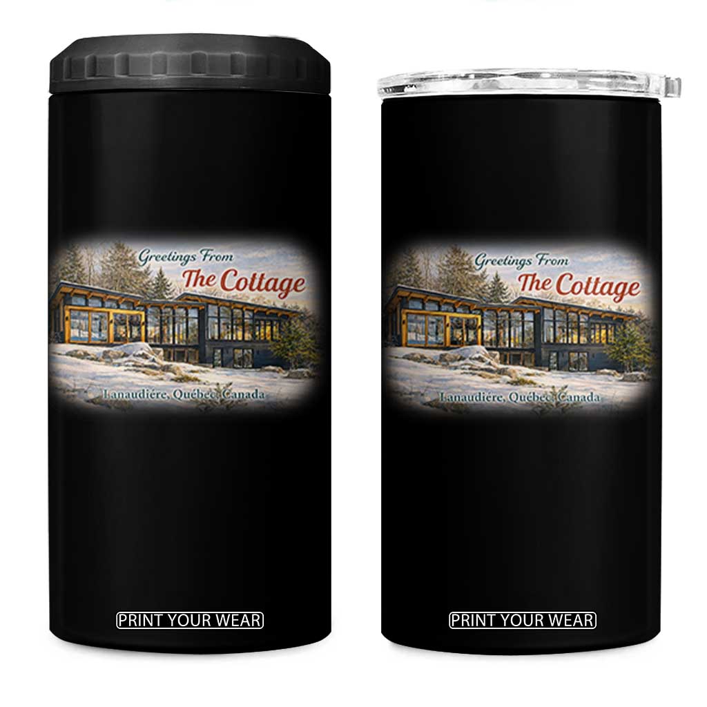 Coming To The Cottage 4 in 1 Can Cooler Tumbler Retro LGBT Romance Hockey Fan TS10 One Size: 16 oz Black Print Your Wear