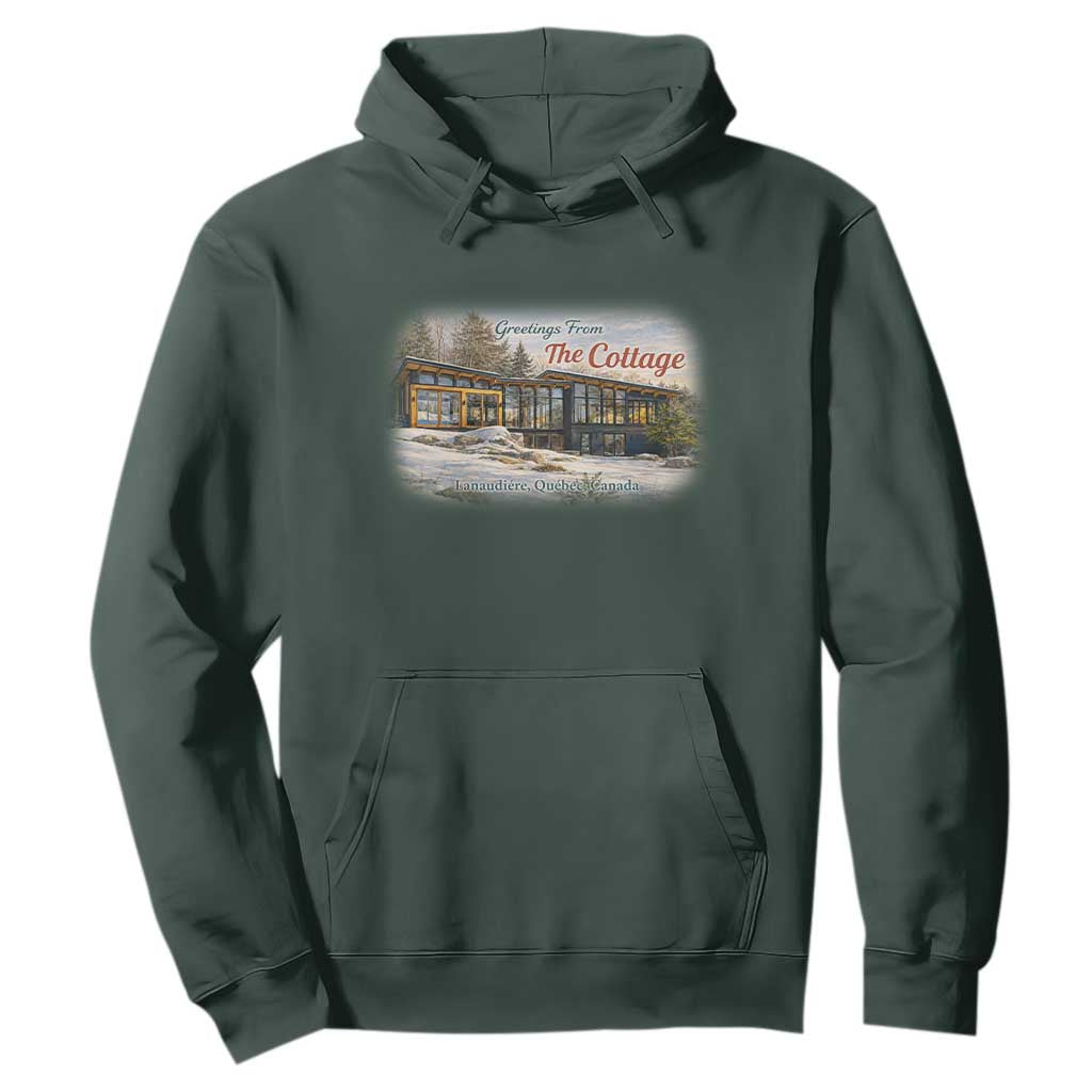 Coming To The Cottage Hoodie Retro LGBT Romance Hockey Fan TS10 Dark Forest Green Print Your Wear