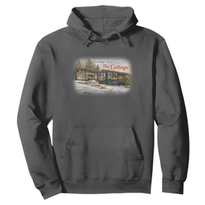 Coming To The Cottage Hoodie Retro LGBT Romance Hockey Fan TS10 Dark Heather Print Your Wear