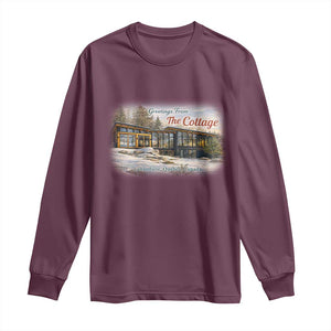 Coming To The Cottage Long Sleeve Shirt Retro LGBT Romance Hockey Fan TS10 Maroon Print Your Wear
