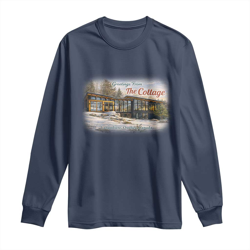 Coming To The Cottage Long Sleeve Shirt Retro LGBT Romance Hockey Fan TS10 Navy Print Your Wear