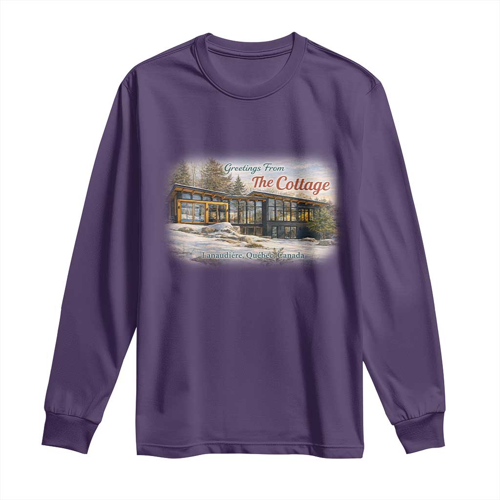 Coming To The Cottage Long Sleeve Shirt Retro LGBT Romance Hockey Fan TS10 Purple Print Your Wear
