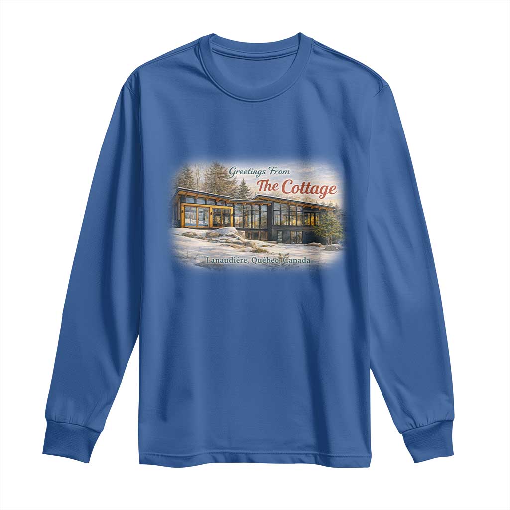 Coming To The Cottage Long Sleeve Shirt Retro LGBT Romance Hockey Fan TS10 Royal Blue Print Your Wear