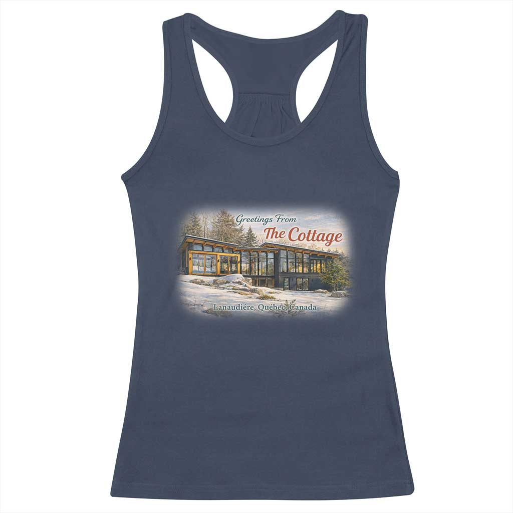 Coming To The Cottage Racerback Tank Top Retro LGBT Romance Hockey Fan TS10 Navy Print Your Wear
