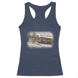 Coming To The Cottage Racerback Tank Top Retro LGBT Romance Hockey Fan TS10 Navy Print Your Wear