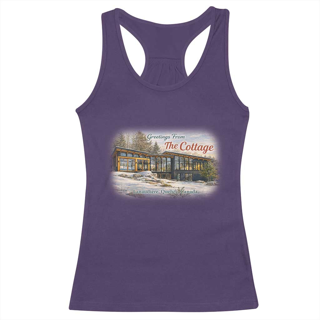 Coming To The Cottage Racerback Tank Top Retro LGBT Romance Hockey Fan TS10 Purple Print Your Wear