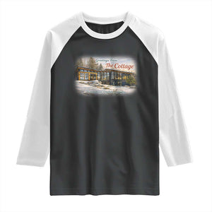 Coming To The Cottage Raglan Shirt Retro LGBT Romance Hockey Fan TS10 Black White Print Your Wear