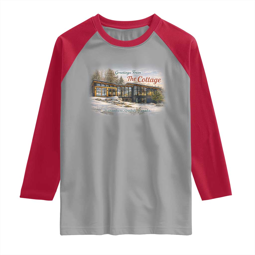 Coming To The Cottage Raglan Shirt Retro LGBT Romance Hockey Fan TS10 Sport Gray Red Print Your Wear