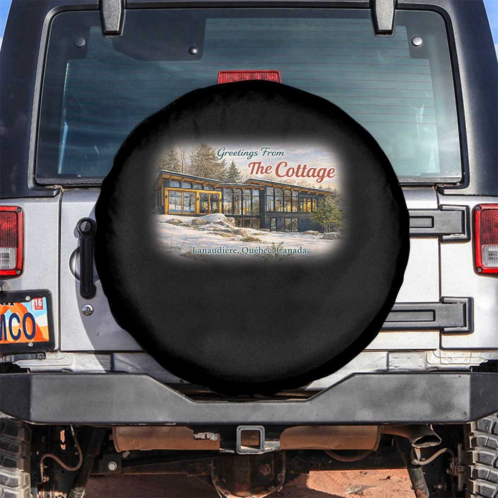 Coming To The Cottage Spare Tire Cover Retro LGBT Romance Hockey Fan TS10 No hole Black Print Your Wear