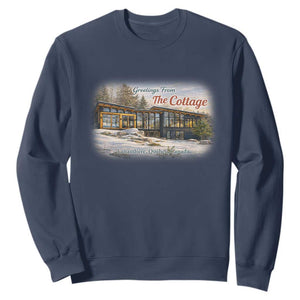 Coming To The Cottage Sweatshirt Retro LGBT Romance Hockey Fan TS10 Navy Print Your Wear