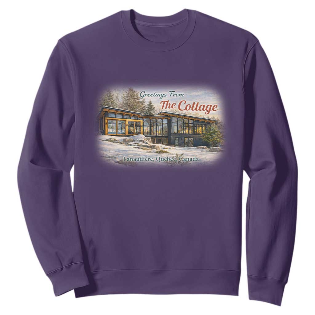 Coming To The Cottage Sweatshirt Retro LGBT Romance Hockey Fan TS10 Purple Print Your Wear