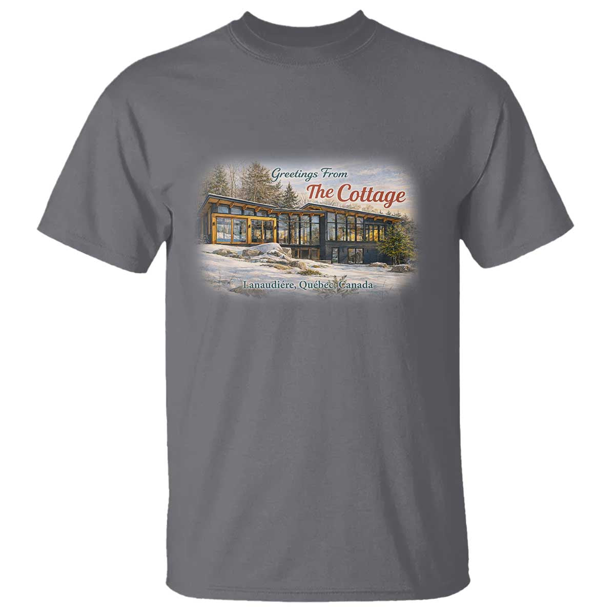 Coming To The Cottage T Shirt Retro LGBT Romance Hockey Fan TS10 Charcoal Print Your Wear