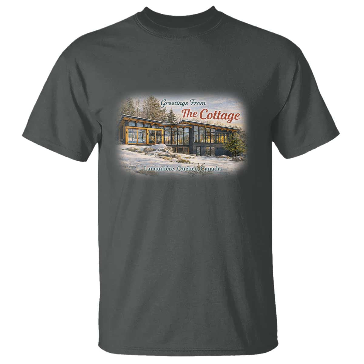 Coming To The Cottage T Shirt Retro LGBT Romance Hockey Fan TS10 Dark Heather Print Your Wear