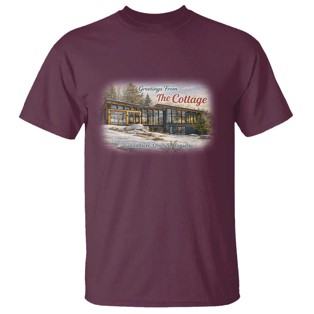 Coming To The Cottage T Shirt Retro LGBT Romance Hockey Fan TS10 Maroon Print Your Wear