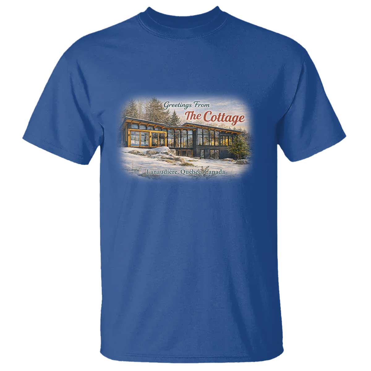 Coming To The Cottage T Shirt Retro LGBT Romance Hockey Fan TS10 Royal Blue Print Your Wear